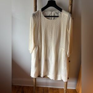 Madewell Ivory Silk Dress
